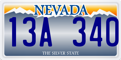 NV license plate 13A340