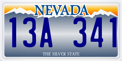 NV license plate 13A341