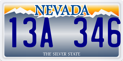 NV license plate 13A346