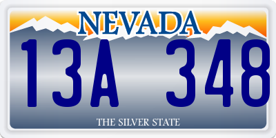 NV license plate 13A348