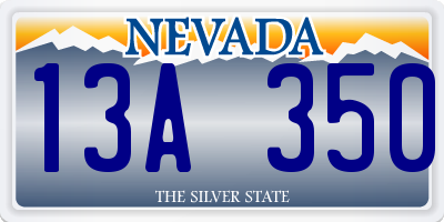 NV license plate 13A350