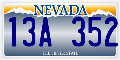 NV license plate 13A352