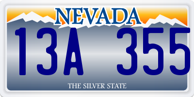 NV license plate 13A355