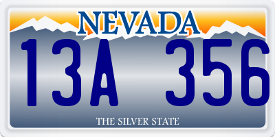 NV license plate 13A356