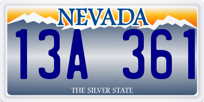 NV license plate 13A361