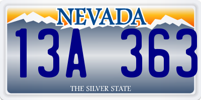 NV license plate 13A363