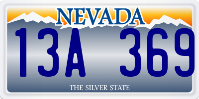 NV license plate 13A369