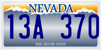 NV license plate 13A370