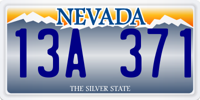 NV license plate 13A371