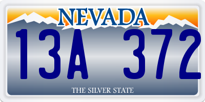 NV license plate 13A372