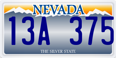 NV license plate 13A375