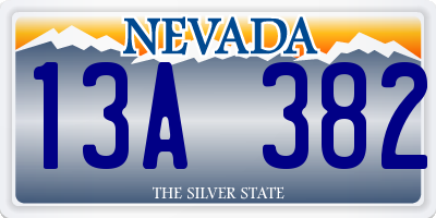 NV license plate 13A382