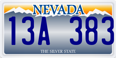 NV license plate 13A383
