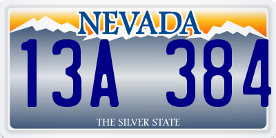 NV license plate 13A384