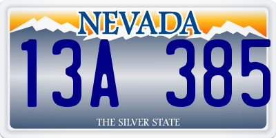 NV license plate 13A385