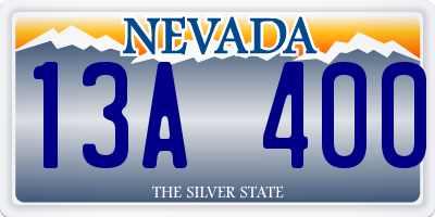 NV license plate 13A400