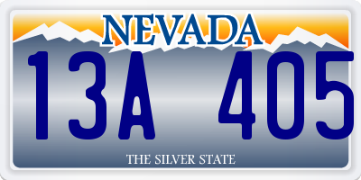 NV license plate 13A405