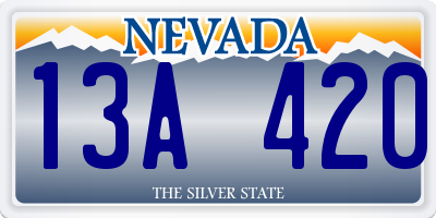 NV license plate 13A420