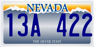 NV license plate 13A422