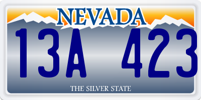 NV license plate 13A423