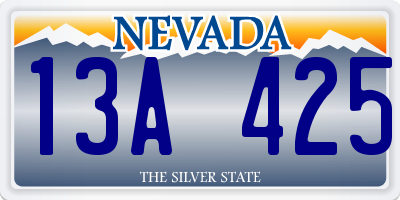 NV license plate 13A425