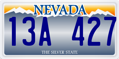 NV license plate 13A427