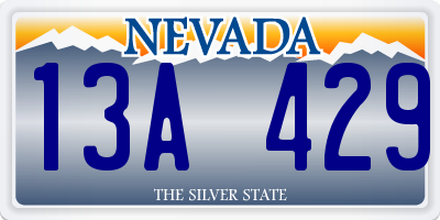 NV license plate 13A429