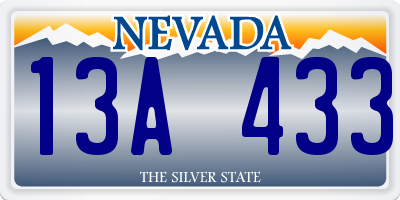NV license plate 13A433