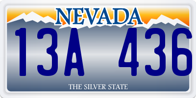 NV license plate 13A436