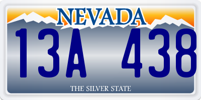 NV license plate 13A438