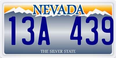 NV license plate 13A439