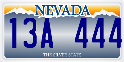 NV license plate 13A444