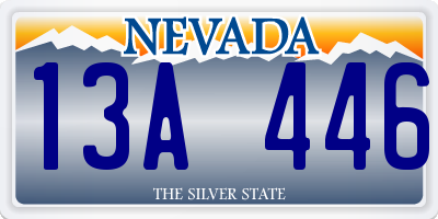 NV license plate 13A446