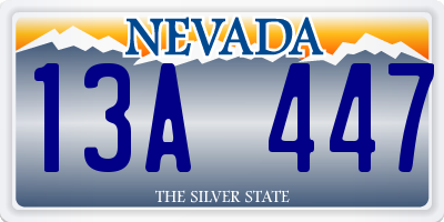 NV license plate 13A447