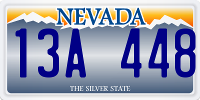 NV license plate 13A448