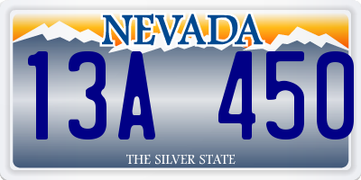 NV license plate 13A450