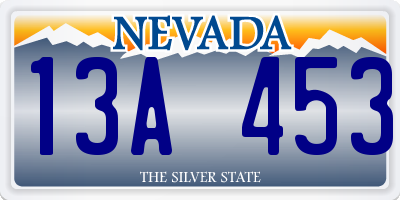 NV license plate 13A453