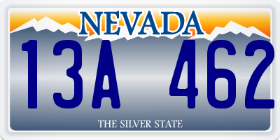 NV license plate 13A462