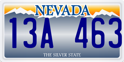 NV license plate 13A463