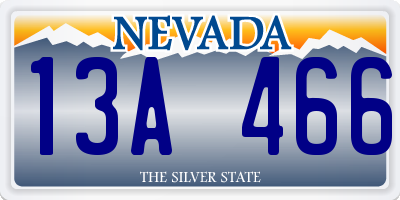 NV license plate 13A466