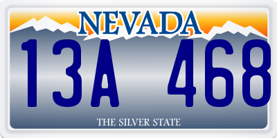 NV license plate 13A468