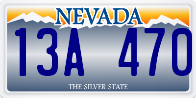 NV license plate 13A470