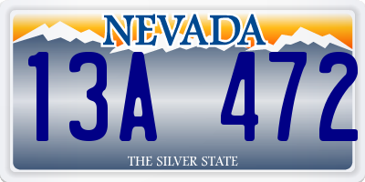 NV license plate 13A472