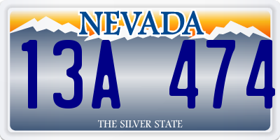 NV license plate 13A474