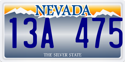 NV license plate 13A475