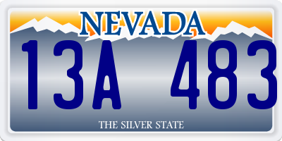 NV license plate 13A483