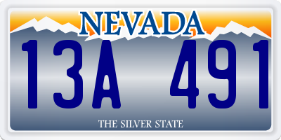 NV license plate 13A491
