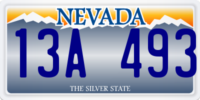 NV license plate 13A493