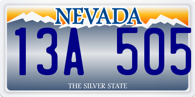 NV license plate 13A505