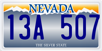 NV license plate 13A507